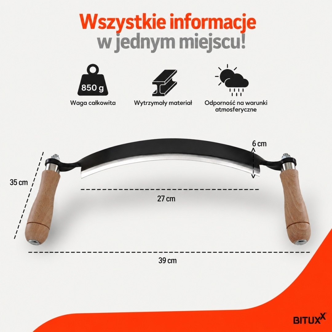 Sada tesařských nožů na dřevo 3 ks BITUXX 10'' 13'' Drawknife M19863